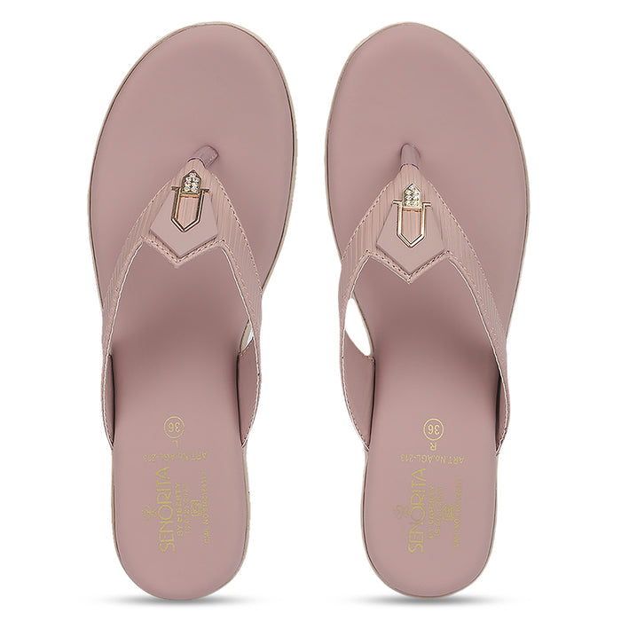 Senorita AGL-213 Pink Casual Slip on Slippers for Women by Liberty