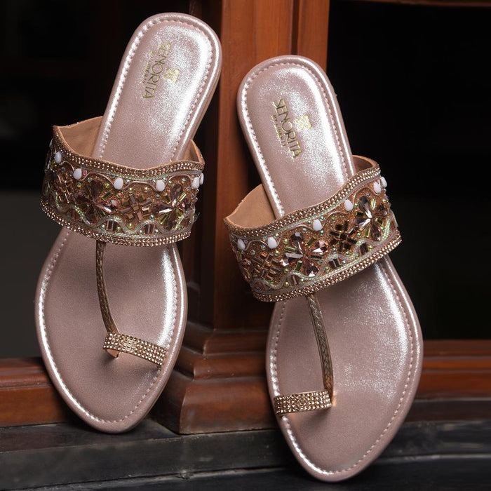 Senorita By Liberty Women STY-43 Peach Ethnic Slippers