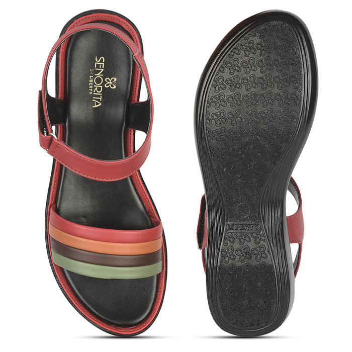 Senorita Casual (Red) Sandals For Women DZL-81 By Liberty