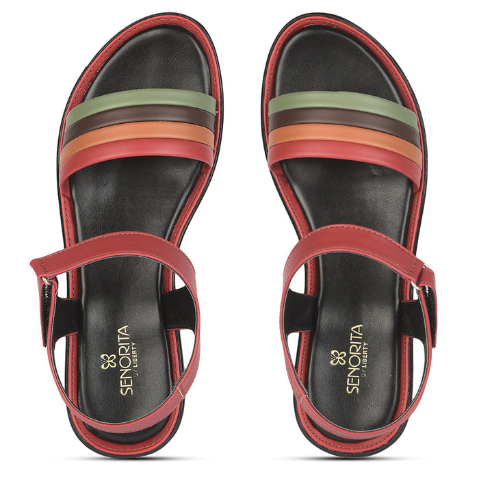 Senorita Casual (Red) Sandals For Women DZL-81 By Liberty