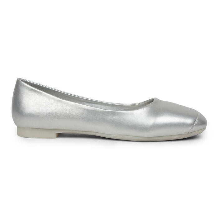 Senorita Fashion (Silver) Ballerina Shoes For Ladies GIF-249 By Liberty