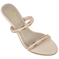 Senorita Sty 161E Cream Casual Heeled Slippers For Women By Liberty