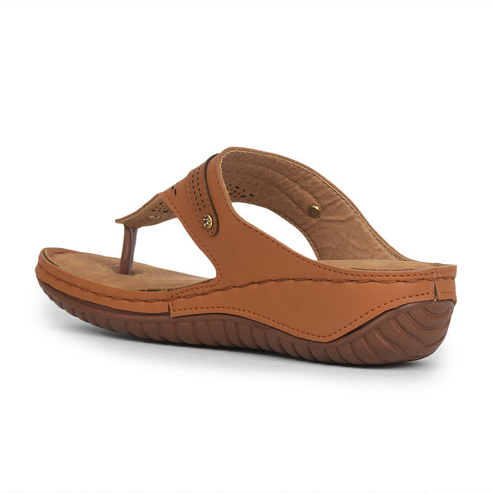 Senorita Tan Casual Slipper For Women S624-09