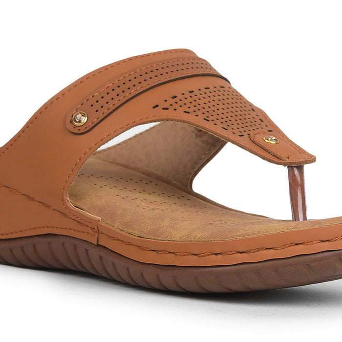 Senorita Tan Casual Slipper For Women S624-09