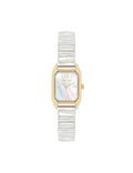 Anne Klein Mother-of-Pearl/Gold-Tone Shell Accented Expansion Band Watch