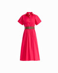 Anne Klein GRENADINE Short Sleeve Collared Shirt Dress