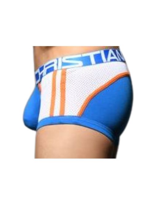 Show-It Front Enhancing Sports Mesh Boxer (White/Orange)