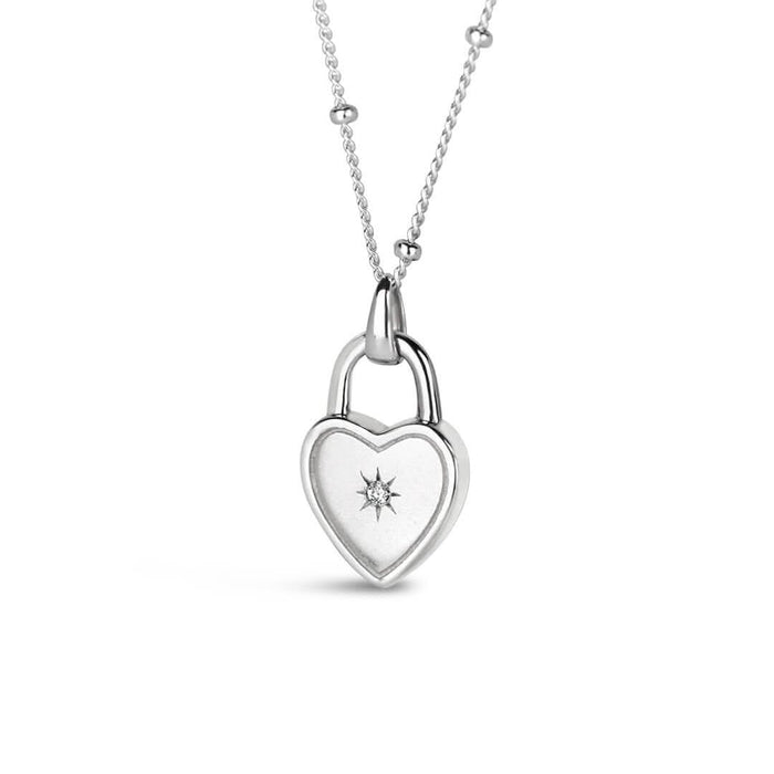 Heart shaped diamond necklace by Lily Blanche