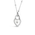 Heart shaped diamond necklace by Lily Blanche