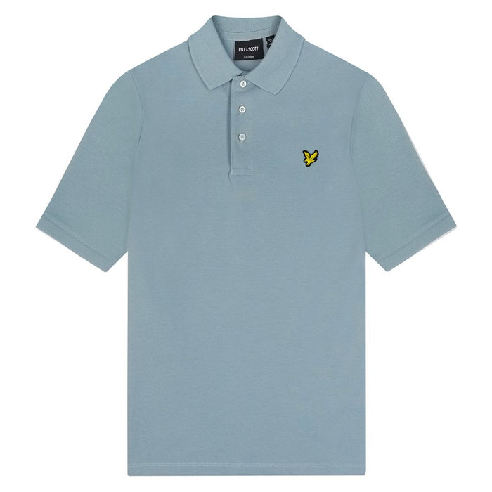 Slate Blue Logo Polo Top