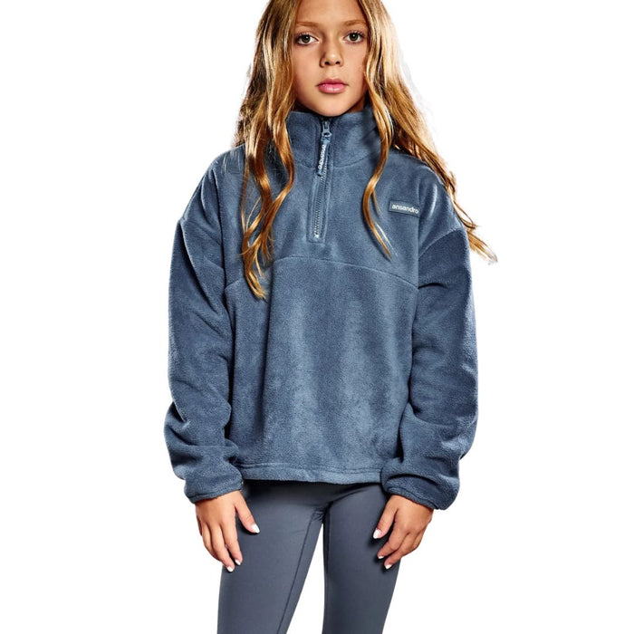 Slate High Neck Fleece