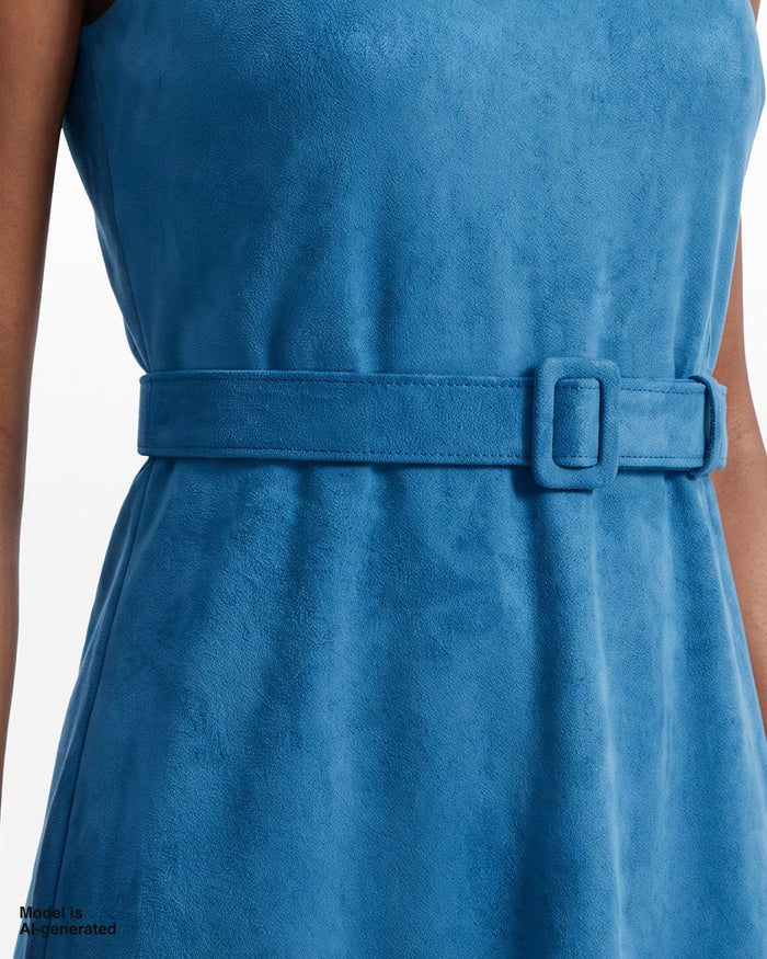 Anne Klein Sleeveless Boat Neck A-Line Midi Dress