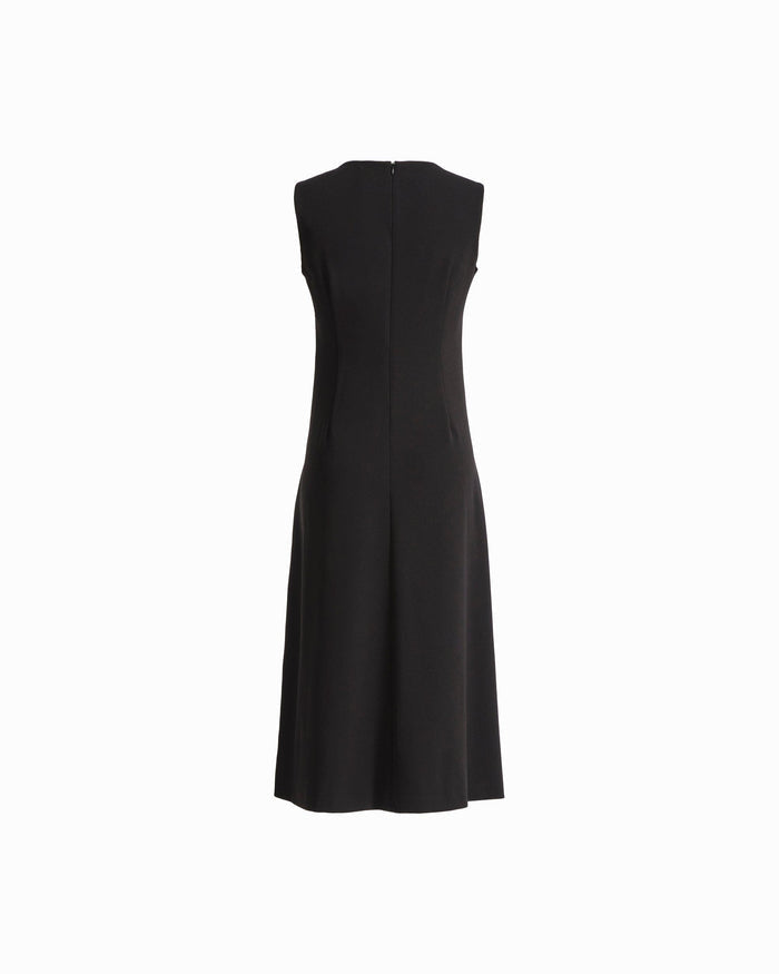 Anne Klein Sleeveless Crew Neck A-Line Midi Dress