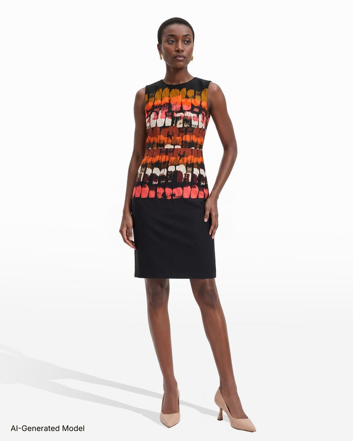 Anne Klein Sleeveless Crew Neck Sheath Dress