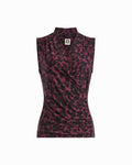 Anne Klein BAROLO/ANNE BLACK Sleeveless Faux Wrap V-Neck Top