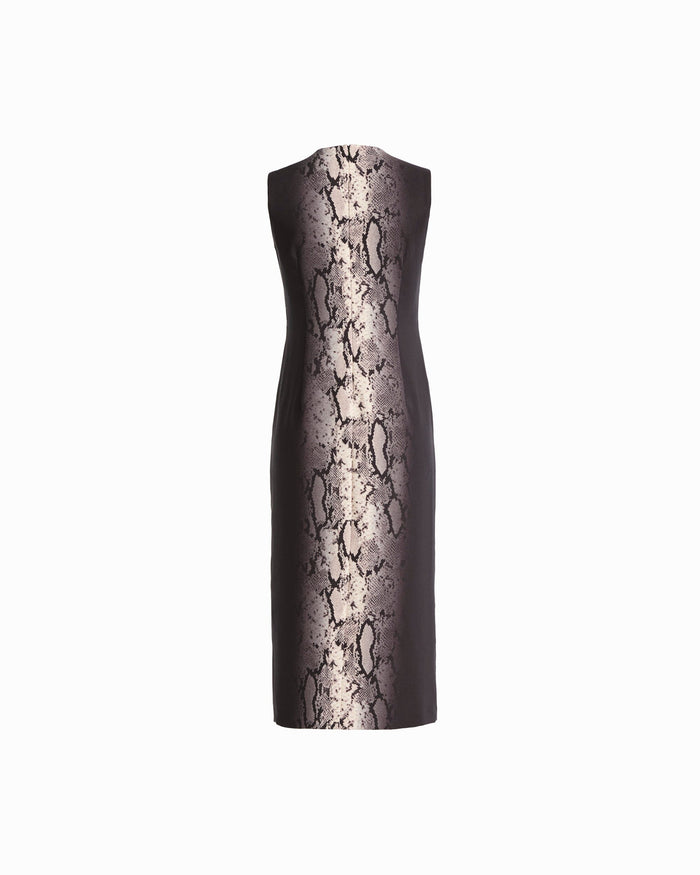 Anne Klein Sleeveless Jewel Neckline Midi Dress