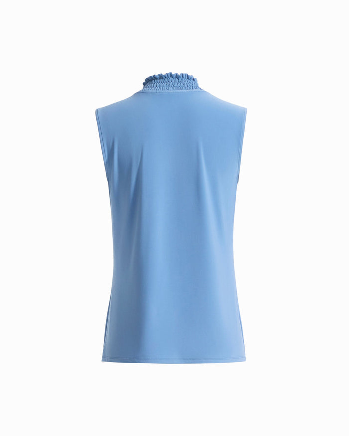 Anne Klein Smocked Neckline Sleeveless Top
