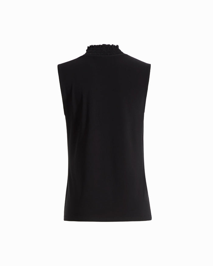Anne Klein Smocked Neckline Sleeveless Top