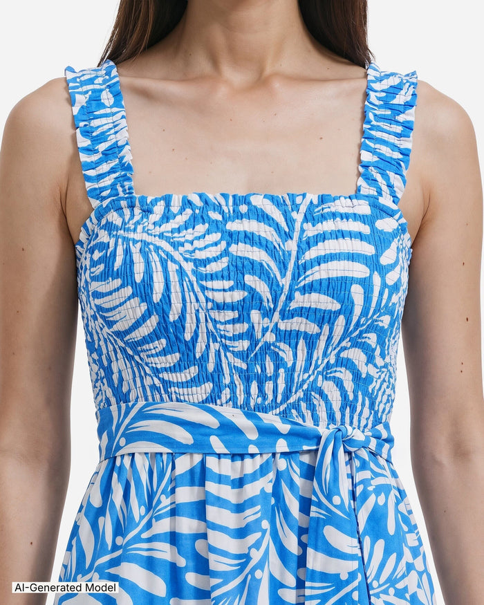 Anne Klein Smocked Patio Dress