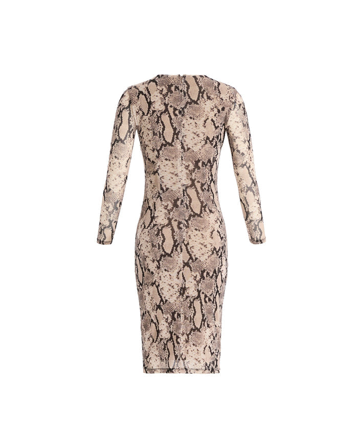 Anne Klein Snake Print Midi Dress