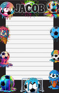 Soccer Drips Personalized Lined Notepad