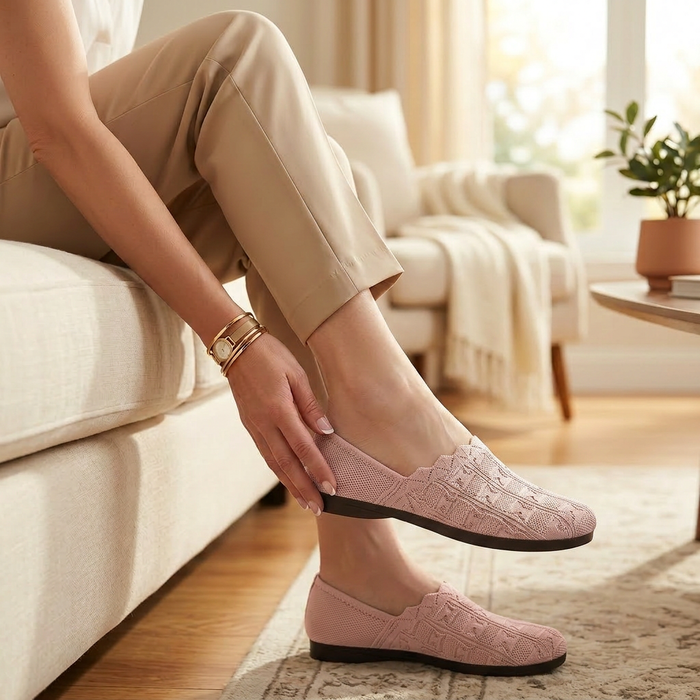 Soflyn – Breathable Woven Slip-On Flats