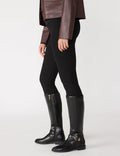 Anne Klein Black Smooth Solana Tall Shaft Boot