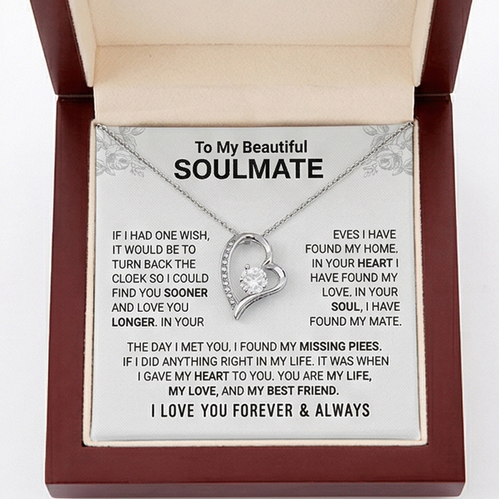 Soulmira – Soulmate Heart Necklace with Love Letter