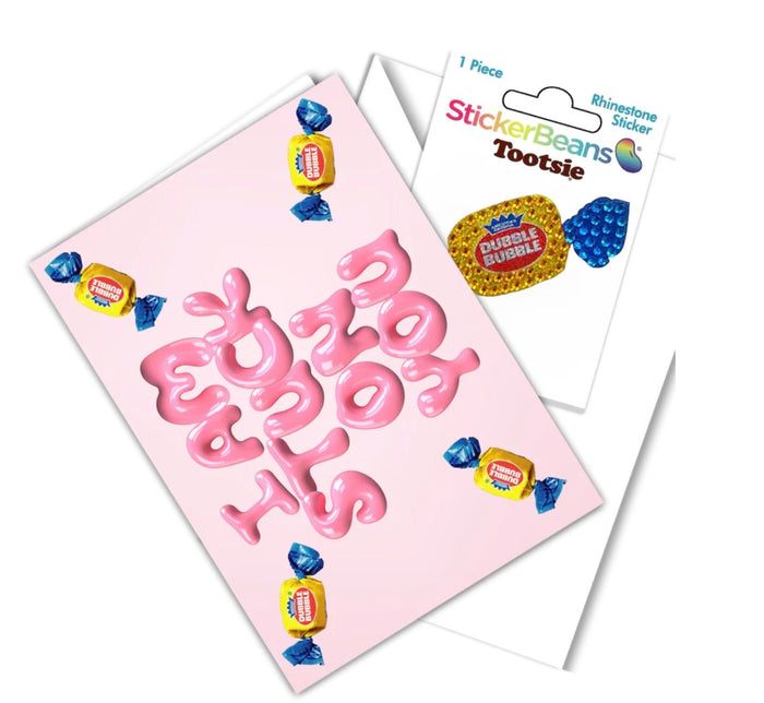 StickerBean Greeting Card - I'm Stuck On You