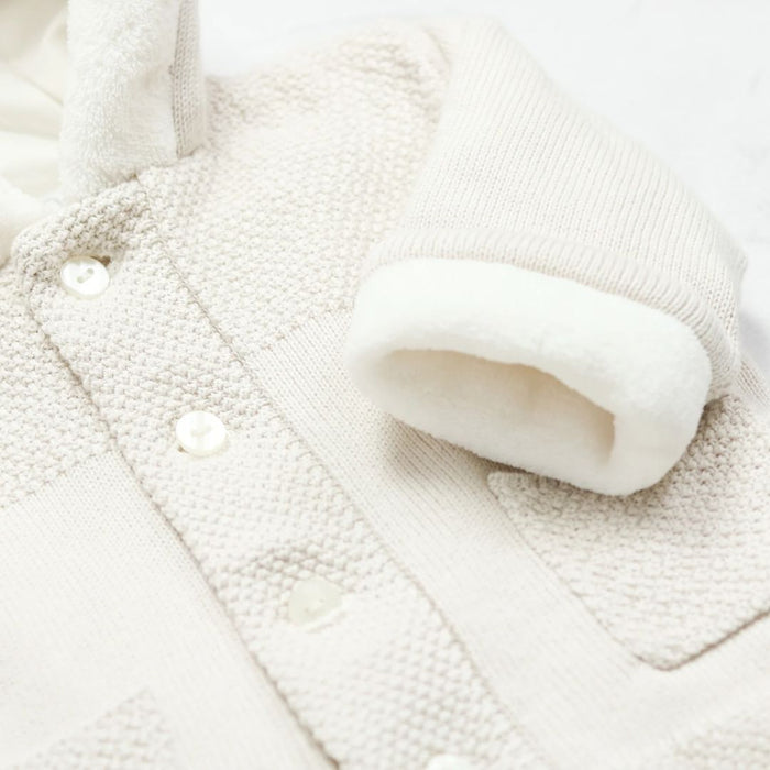 Stone Knitted Pom Pom Jacket