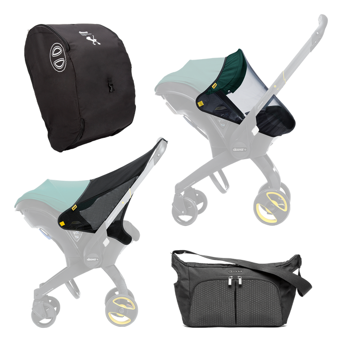 Summer Travel Bundle : Bag, Insect Net And Sunshade For Doona