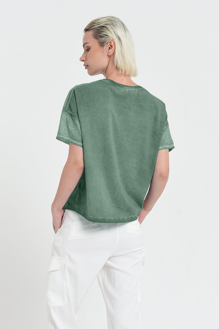 Sunset T-Shirt - Women's Crewneck Cotton T-Shirt - Juniper