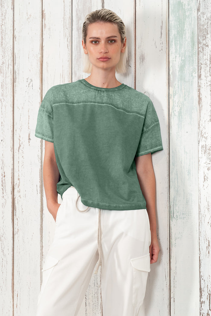 Sunset T-Shirt - Women's Crewneck Cotton T-Shirt - Juniper