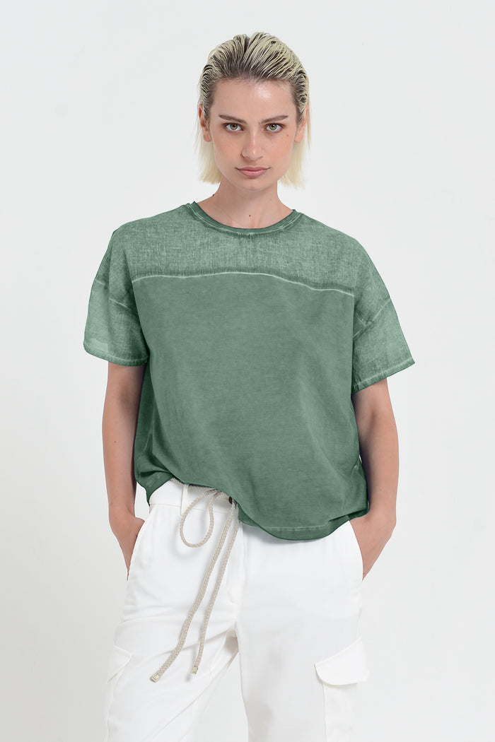 Sunset T-Shirt - Women's Crewneck Cotton T-Shirt - Juniper