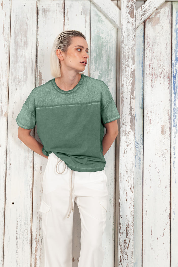 Sunset T-Shirt - Women's Crewneck Cotton T-Shirt - Juniper