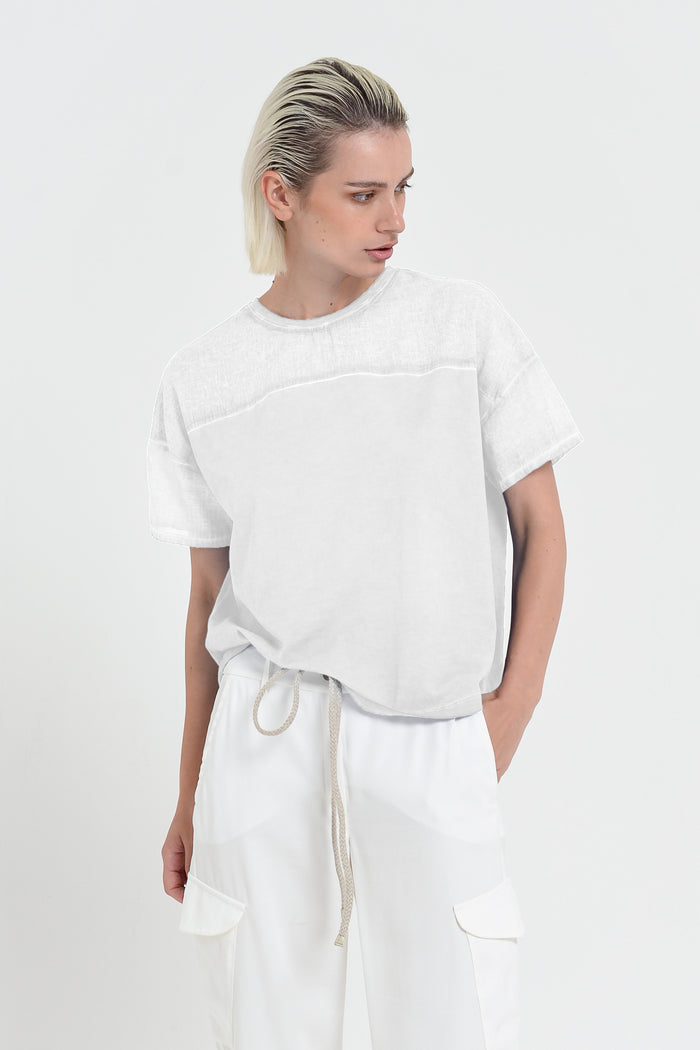 Sunset T-Shirt - Women's Crewneck Cotton T-Shirt - White