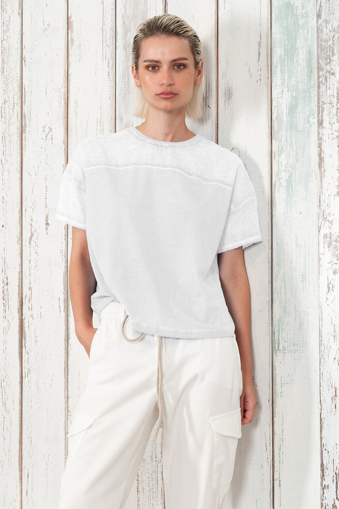 Sunset T-Shirt - Women's Crewneck Cotton T-Shirt - White