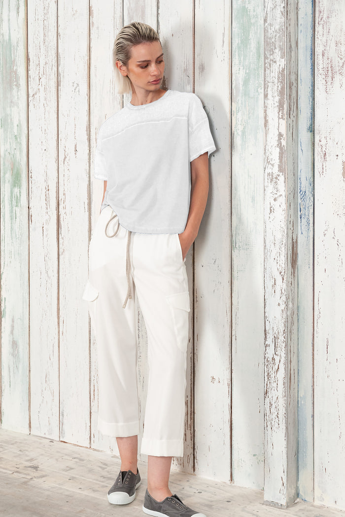 Sunset T-Shirt - Women's Crewneck Cotton T-Shirt - White