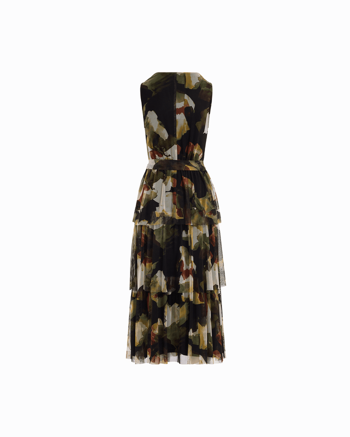 Anne Klein Surplice Tiered Midi Dress