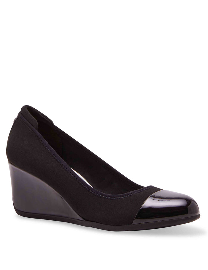 Anne Klein Black Taite Wedge