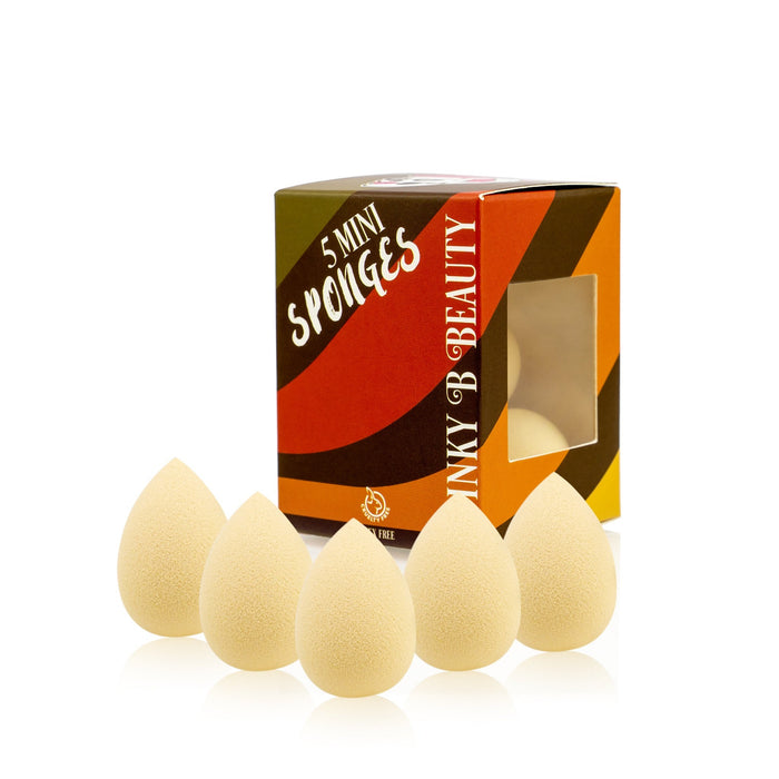 Lite Tan 5-Mini Beauty Sponge - Pack of 5 Makeup Sponges | Pinky B Beauty