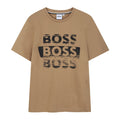Tan Triple Logo T-Shirt