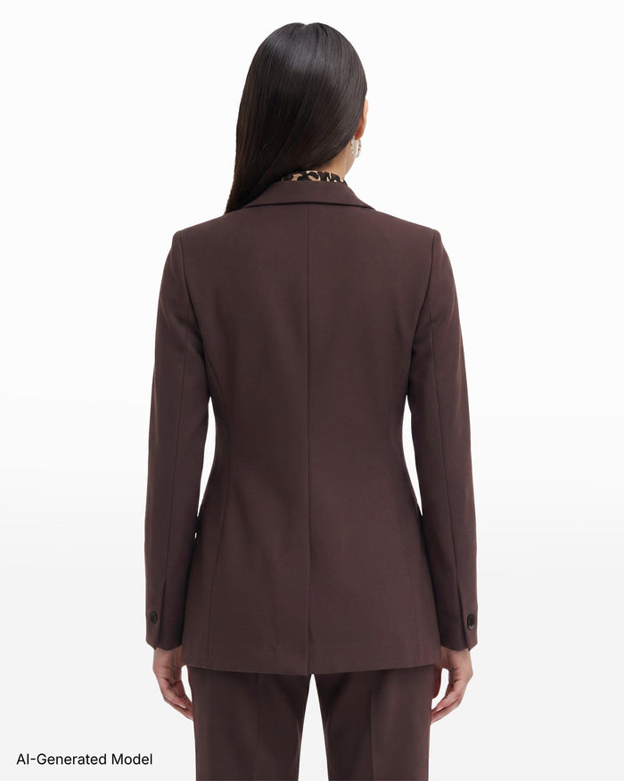 Anne Klein Three-Button Notched Neck Jacket