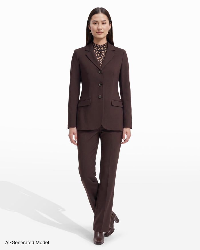 Anne Klein Three-Button Notched Neck Jacket