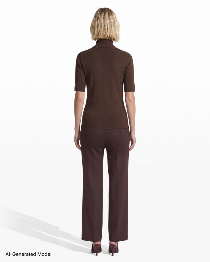 Anne Klein Three-Quarter Sleeve Turtleneck Sweater