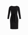 Anne Klein ANNE BLACK Tie Waist Long Sleeve Sheath Dress