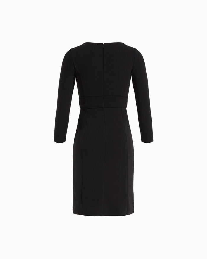 Anne Klein Tie Waist Long Sleeve Sheath Dress