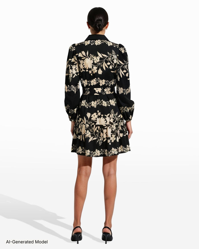 Anne Klein Tiered Collared Shirt Dress