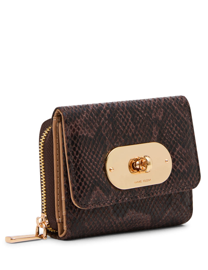 Anne Klein Trifold Turnlock Wallet