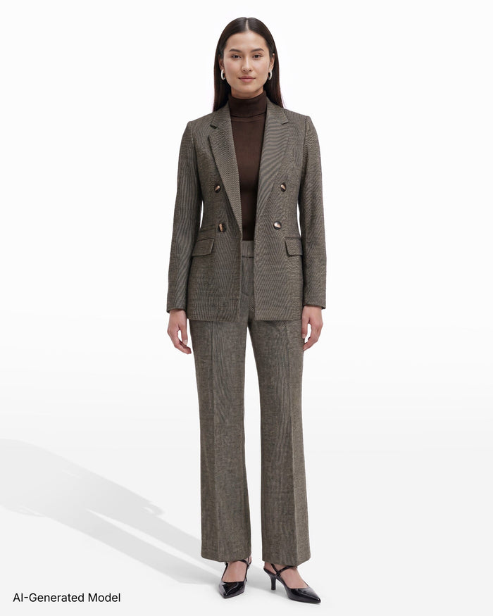 Anne Klein Triple Pocket Faux Double-Breasted Jacket